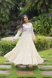 Gamthi Work Exclusive Navratri Cotton Gown - women's fashion mart