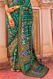 Elegant Green Traditional Printed Silk Saree - women's fashion mart