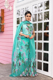 Stunning Printed Chinon Gown With Dupatta Set - women's fashion mart