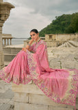 Glory Pink Designer Embroidered Silk Saree