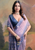 Sweet Purple Woven Cotton Jamdani Saree
