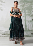Elegant Dark Green Embroidered Designer Anarkali Suit - women's fashion mart