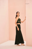 Black Art Silk Handwork With Embroidered Co Ord Set For Women