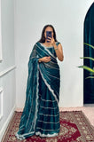Launching Burbari Jimmy Choo Embroidery Saree -Party Wear Light Purple women's fashion mart