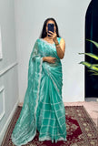 Launching Burbari Jimmy Choo Embroidery Saree -Party Wear Light Purple women's fashion mart