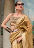 Classy Golden Woven Banarasi Tissue Silk Saree