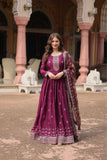 Stunning Sequins Embroidered Work Wedding Anarkali Set - women's fashion mart