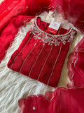 Embroidered kurta Pant  with dupatta  women's fashion mart