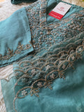 Sky blue Handwork kurta Pant  with dupatta  women's fashion mart