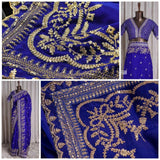Faux Georgette Aari work saree -Georgette Saree Default Title women's fashion mart