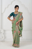 Green Pure Dola Viscose Silk Wedding Perfect Saree
