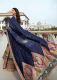 Navy Blue And Green Heavy Banarasi Bridal Lehenga