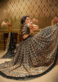 “Exclusive Offer” : Golden Black Designer Sequins Embroidered Lehenga