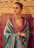 Antique Blue Kanjivaram Saree
