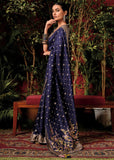 Twilight Blue Woven Banarasi Silk Saree With Brocade Blouse