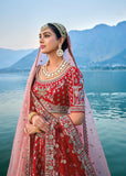 Bridal Red Heavy Embroidered Designer Lehenga