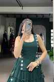 14 Meter Full Gher Navratri Showstopper Lehenga Choli With Mirror Koti