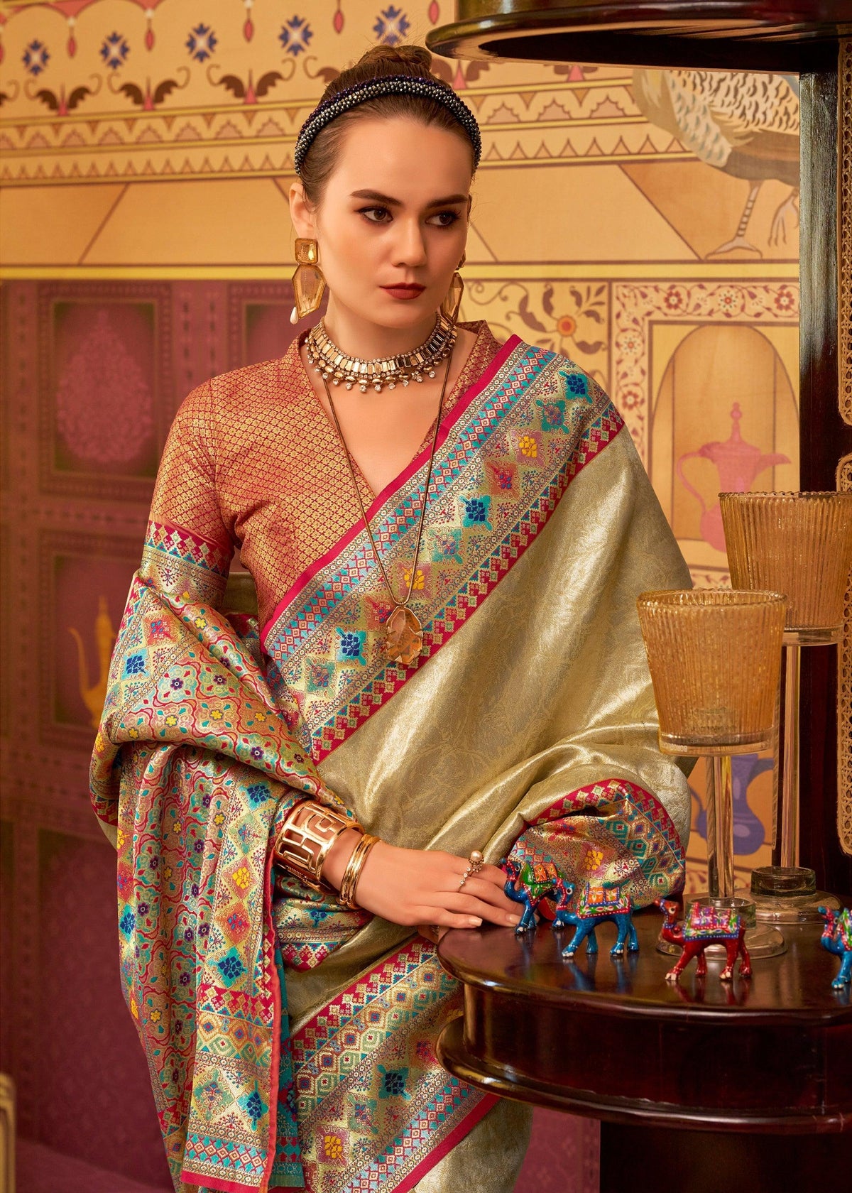 Royal Beige Kanjivaram Saree