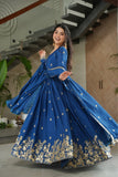 Wedding Designer Embroidered Zari Sequins Work Gown