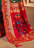 Classic Green Woven Patola Soft Silk Saree