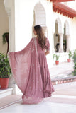 Premium Designer Sequins Beads Embroidery Gown With Dupatta Set