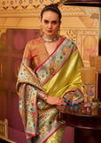 Classy Golden Yellow Kanjivaram Saree