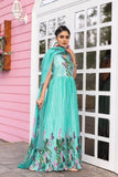 Stunning Printed Chinon Gown With Dupatta Set - women's fashion mart