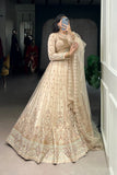 Bridal Pastel Net Lehenga Choli With Sequins Elegance