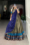 Elegant Traditional Zari Border Lehengas with Contrasting Dupattas Perfect for Festive & Wedding Occasions - women's fashion mart