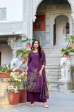 Floral Print Beets Handwork Stunning Salwar Suit - women's fashion mart