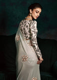 Chinois Green Designer Tissue Silk Saree With Printed Blouse