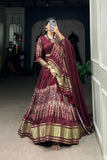Gaji Silk Lehenga Choli With Digital Print And Lagadi Patta - women's fashion mart