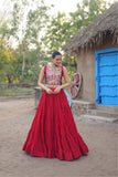 Designer Readymade Traditional Gamthi Threadwork Lehenga Choli For Navratri - women's fashion mart