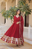 TRADITIONAL elegance Attractive Embroidered Sequins WORK WOMEN GOWN  women's fashion mart