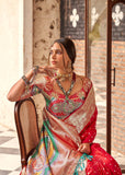 Bridal Red Woven Banarasi Soft Silk Saree