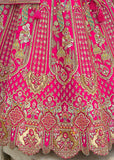 Wedding Pink Heavy Embroidered Designer Lehenga