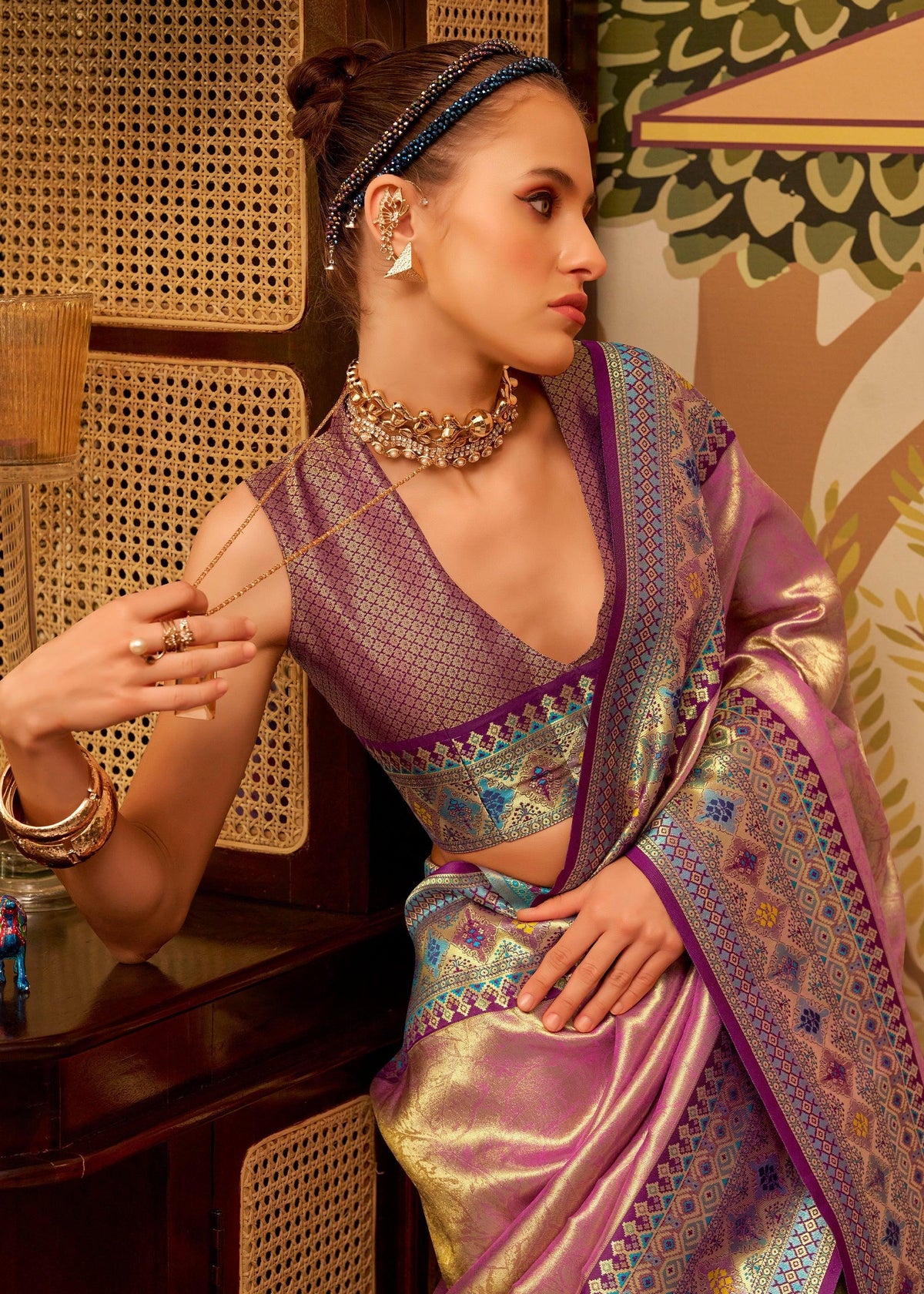 Delight Pink Kanjivaram Saree