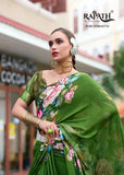 Phenomenal Light Green Pure Georgette Printed Saree - women's fashion mart