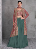 Marvelous And Outstanding Embroidered Jacket Style Lehenga Choli - women's fashion mart