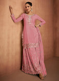 Outstanding Designer Embroidered Party Wear Sharara Suit - women's fashion mart