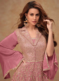 Designer and Exquisite Embroidered Peplum Style Palazzo Suit - women's fashion mart