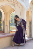 Traditional Elegance Anarkali Gown And Dupatta Set - women's fashion mart