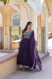 Traditional Elegance Anarkali Gown And Dupatta Set - women's fashion mart