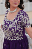 Stunning Embroidered Gown With Sequins Work - women's fashion mart