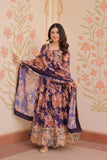 Elegance Digital Printed Embroidered Work Beautifully Gown With Dupatta