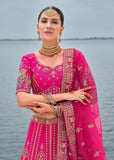 Wedding Pink Heavy Embroidered Designer Lehenga