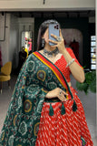 Gorgeous Patola Leheriyu Print Lehenga Choli  women's fashion mart
