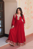 Stunning Designer Georgette Sequins Embroidered Beautiful Gown