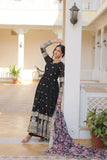 Beautiful Stylish designer Gown With Dupatta Set -WOMEN FASHION Sky Blue / M women's fashion mart