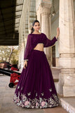 Georgette Embroidered Work Lehenga Co-Ord Set - women's fashion mart